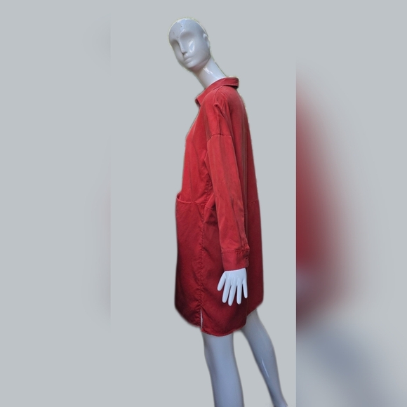 COS Lyocel Burnt Orange,  Mid Legnth Dress With Large Front Pickets. SM. P - Picture 2 of 12